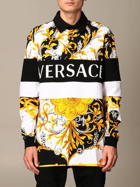 polo versace zalando|versace long sleeve polo.